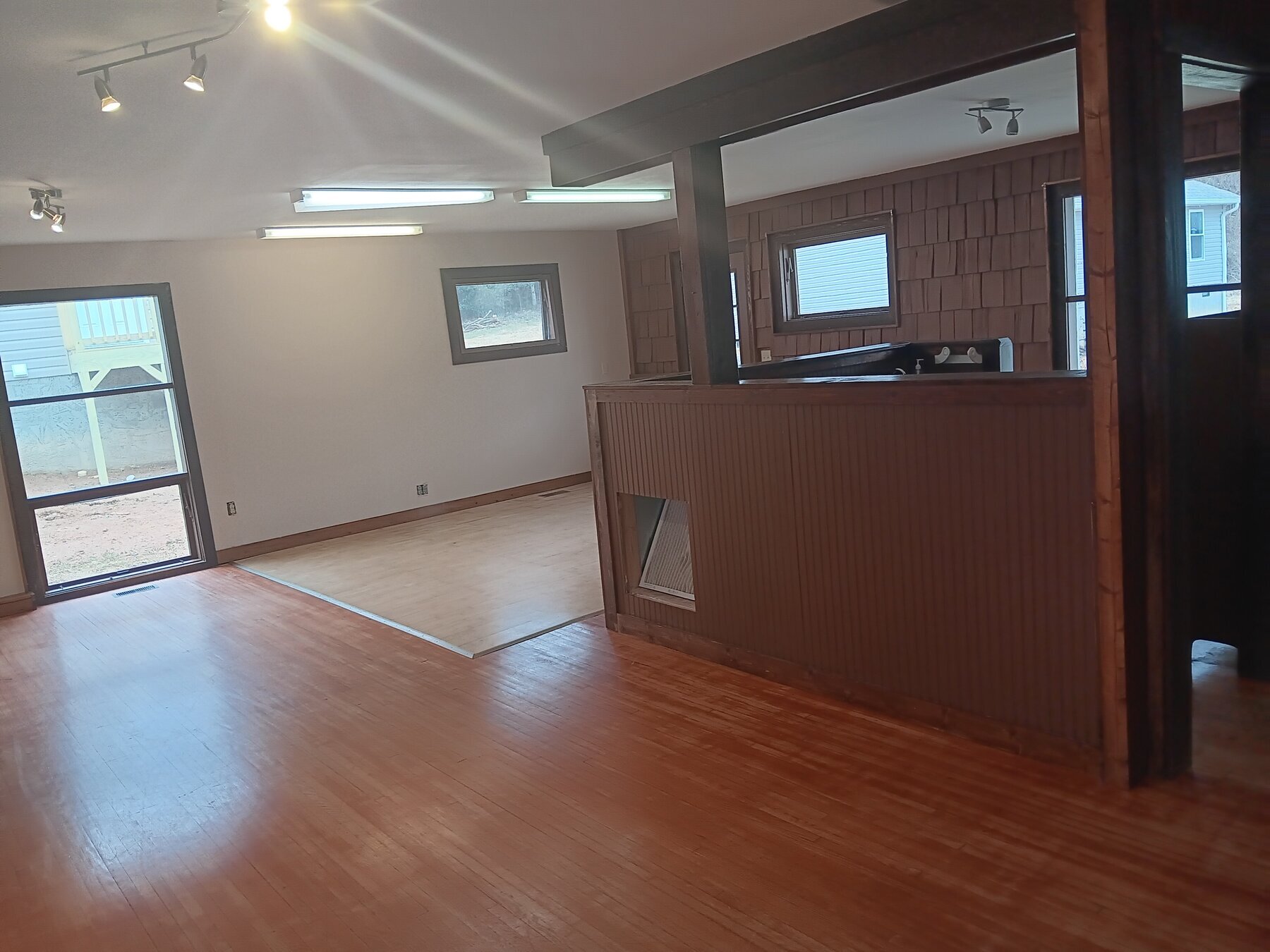 Freshly painted interior room with warm neutral walls